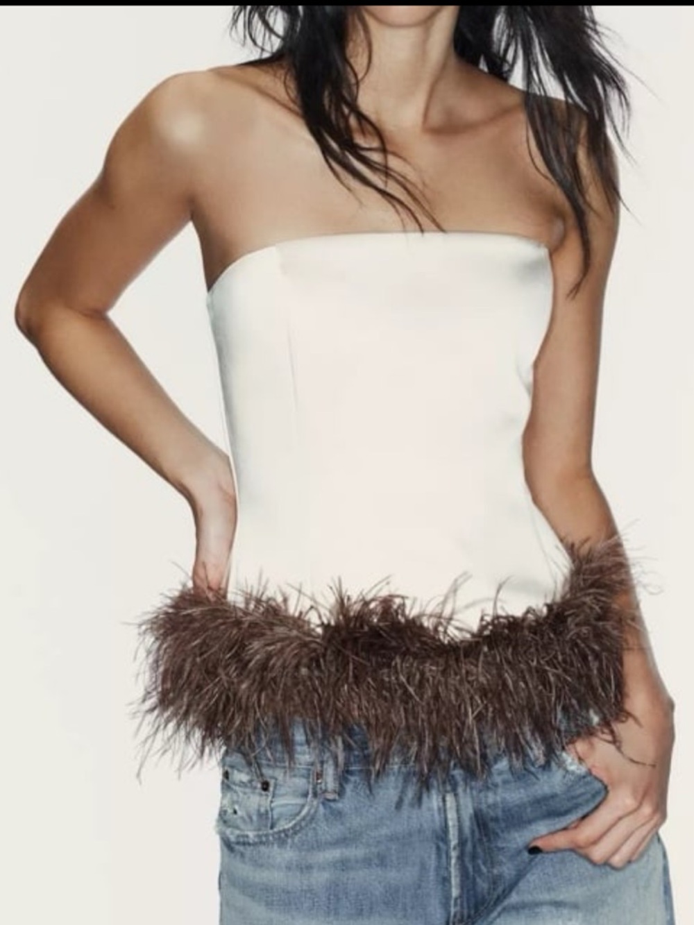 ZARA FEATHER BANDEAU